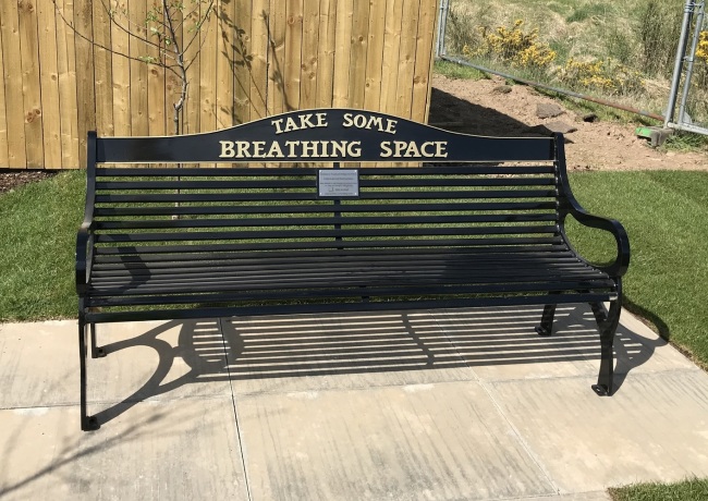 Bench provided by Springfield for Breathing Space charity