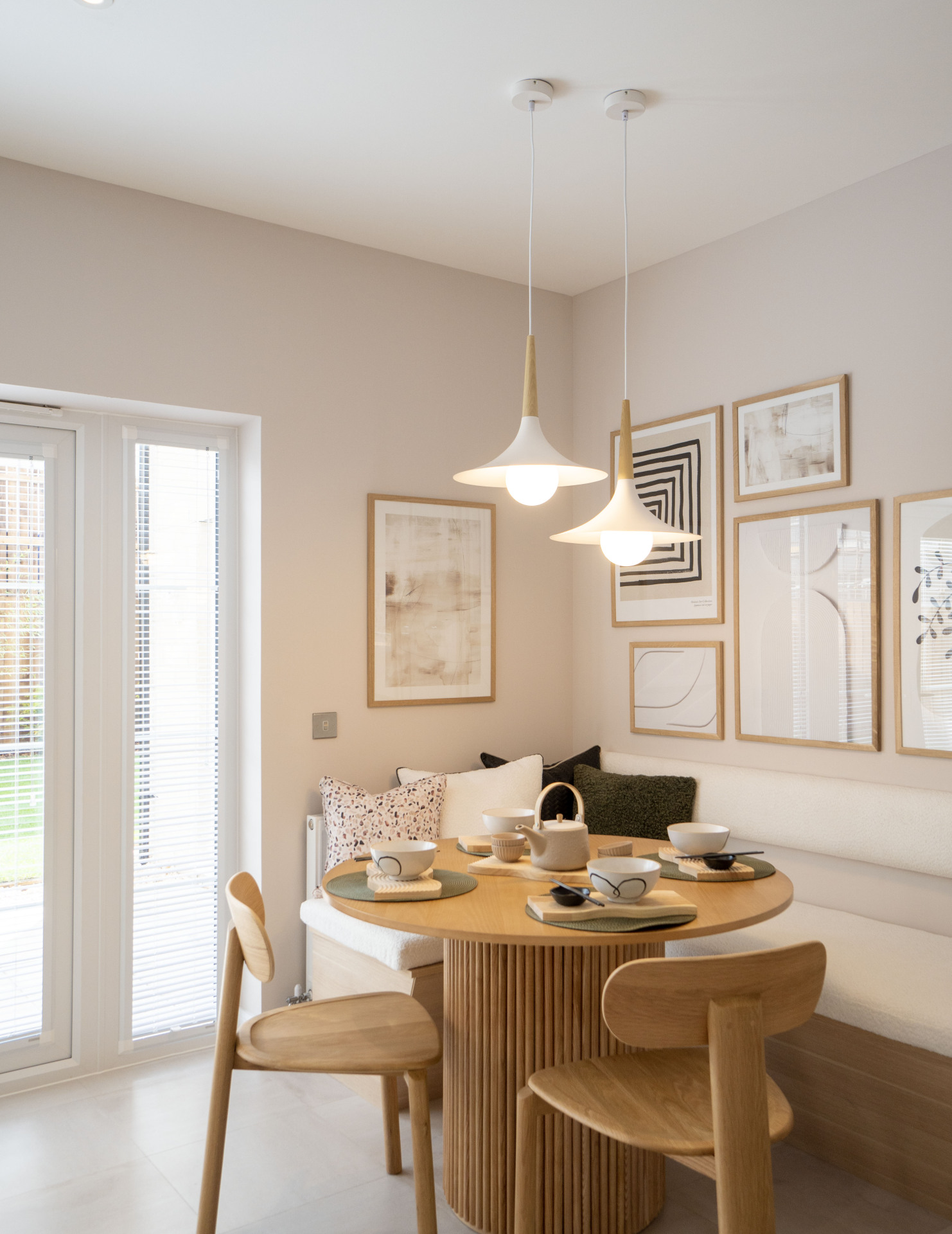 Dining area in the Ness show home