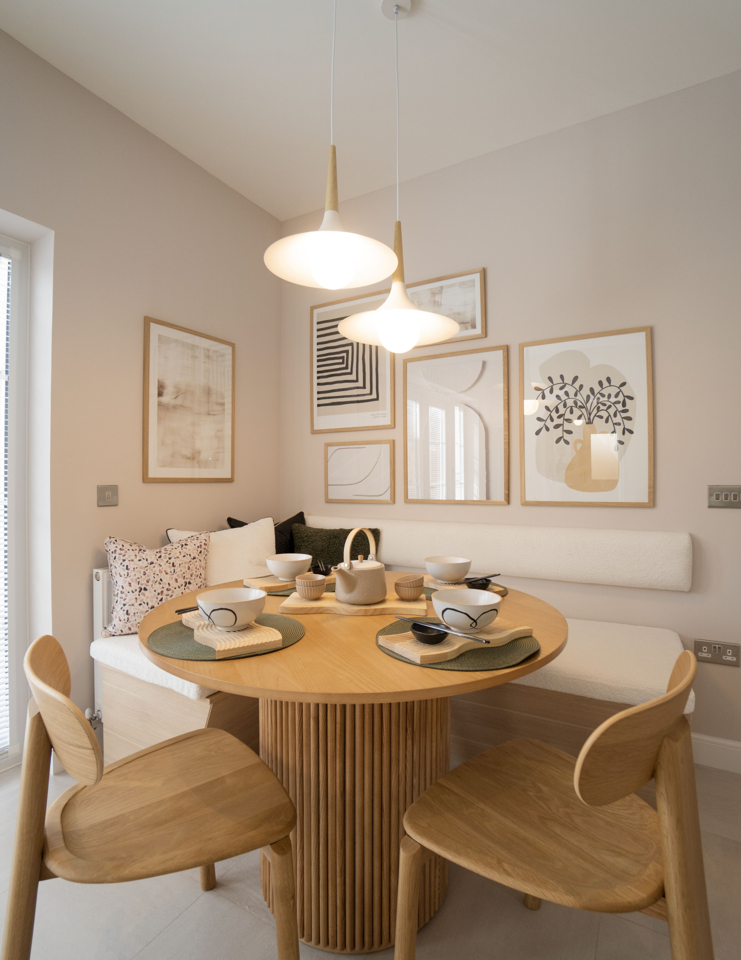 The dining area in the Ness show home