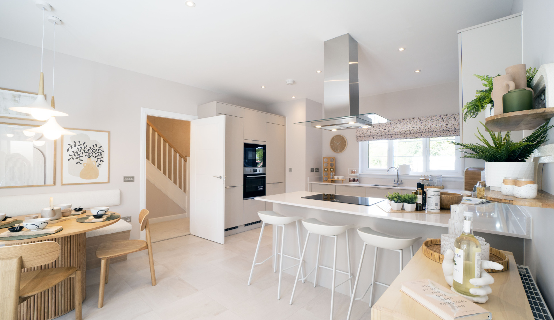 The stylish kitchen in the Ness show home.