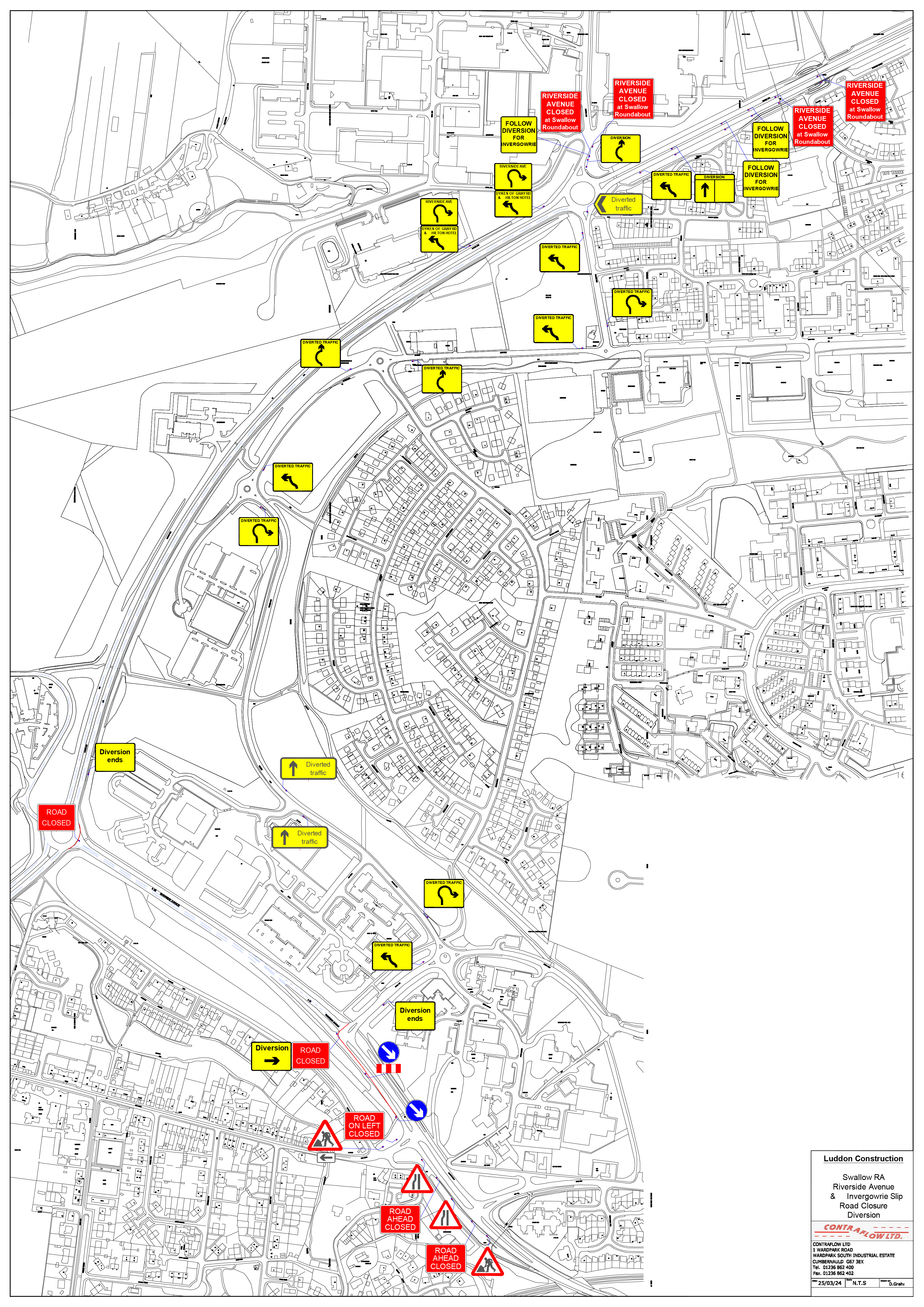 Luddon Swallow Riverside and Invergowrie Road Closure 01