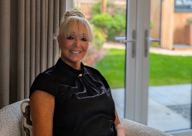 Jacqui O'Rourke in the Spey Green show home.